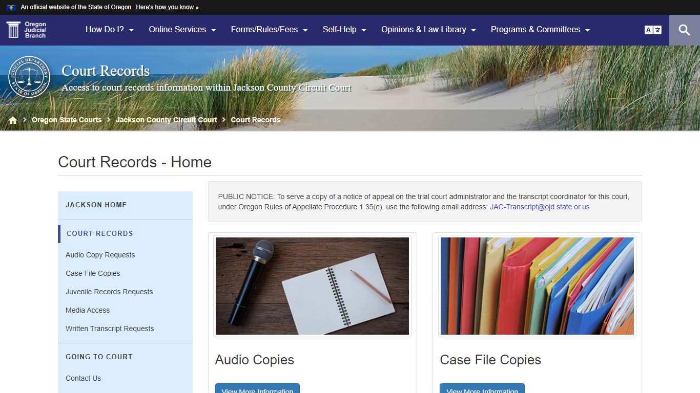 Oregon Judicial Department : Court Records - Home : Court ...